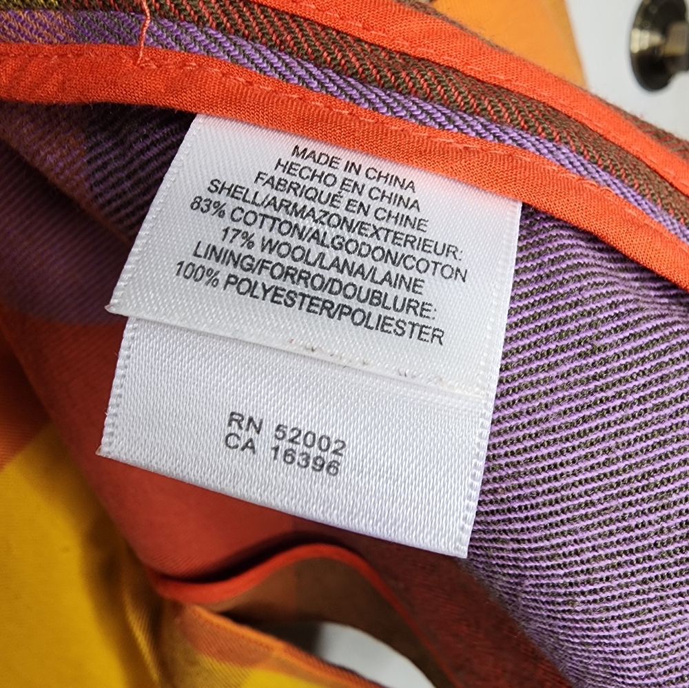 Liz Claiborne Vintage Kaliedoplaid Multicolor Single Breasted Blazer Sz14 - Picture 12 of 13
